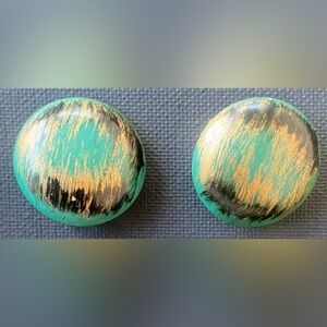 Vintage 90s Deadstock stud metal clip on earrings